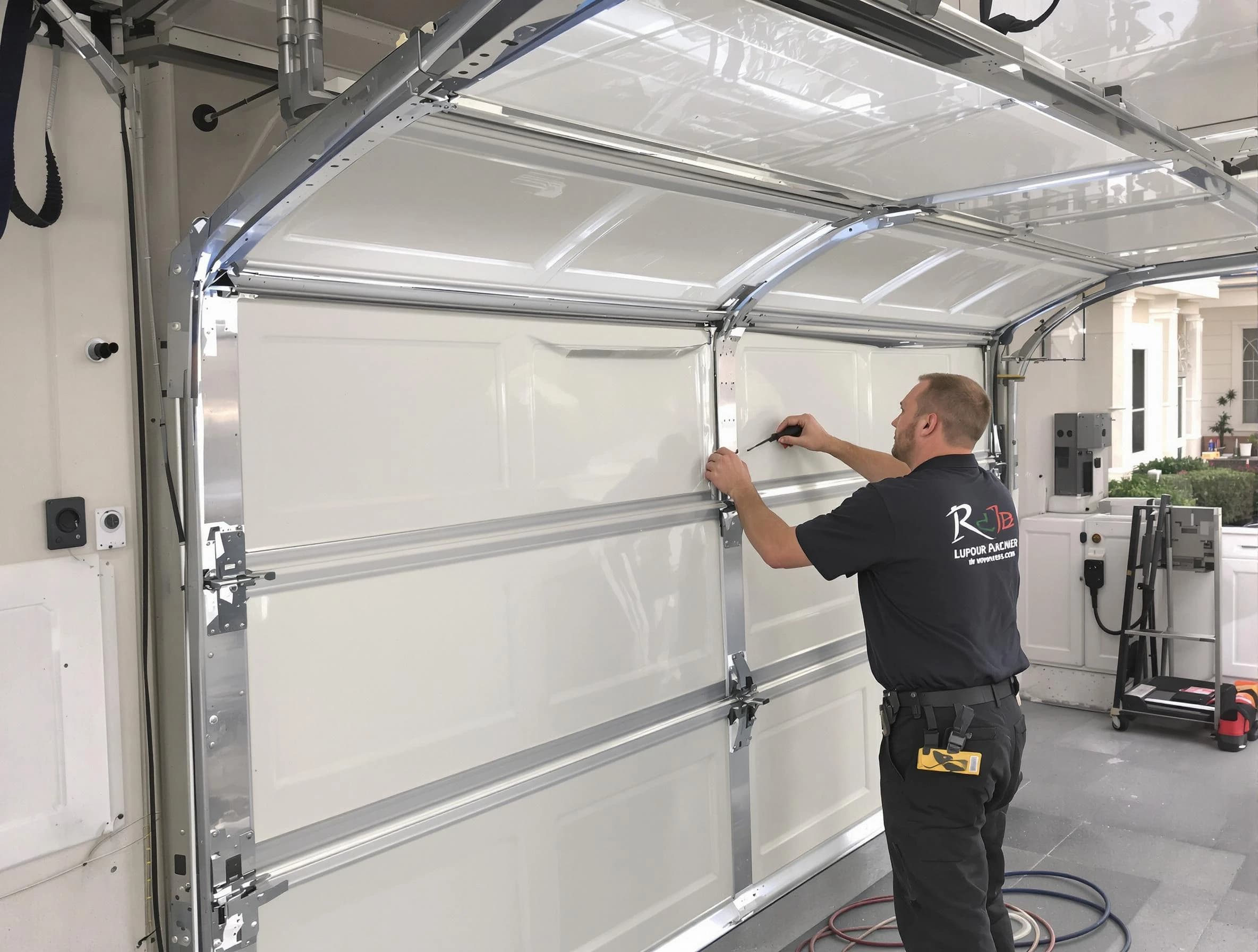Nashua Garage Door Repair professional performing panel repair in Nashua
