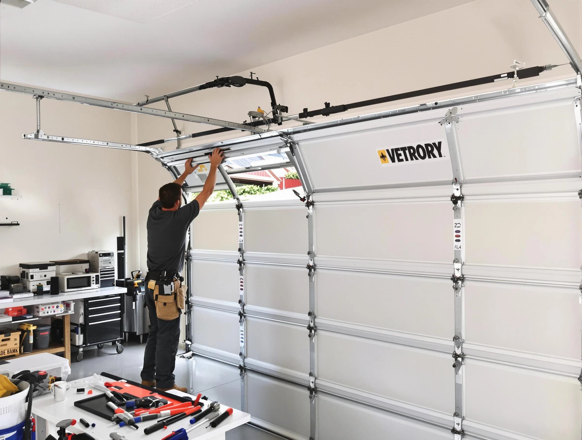 Nashua Garage Door Repair technician performing section replacement in Nashua