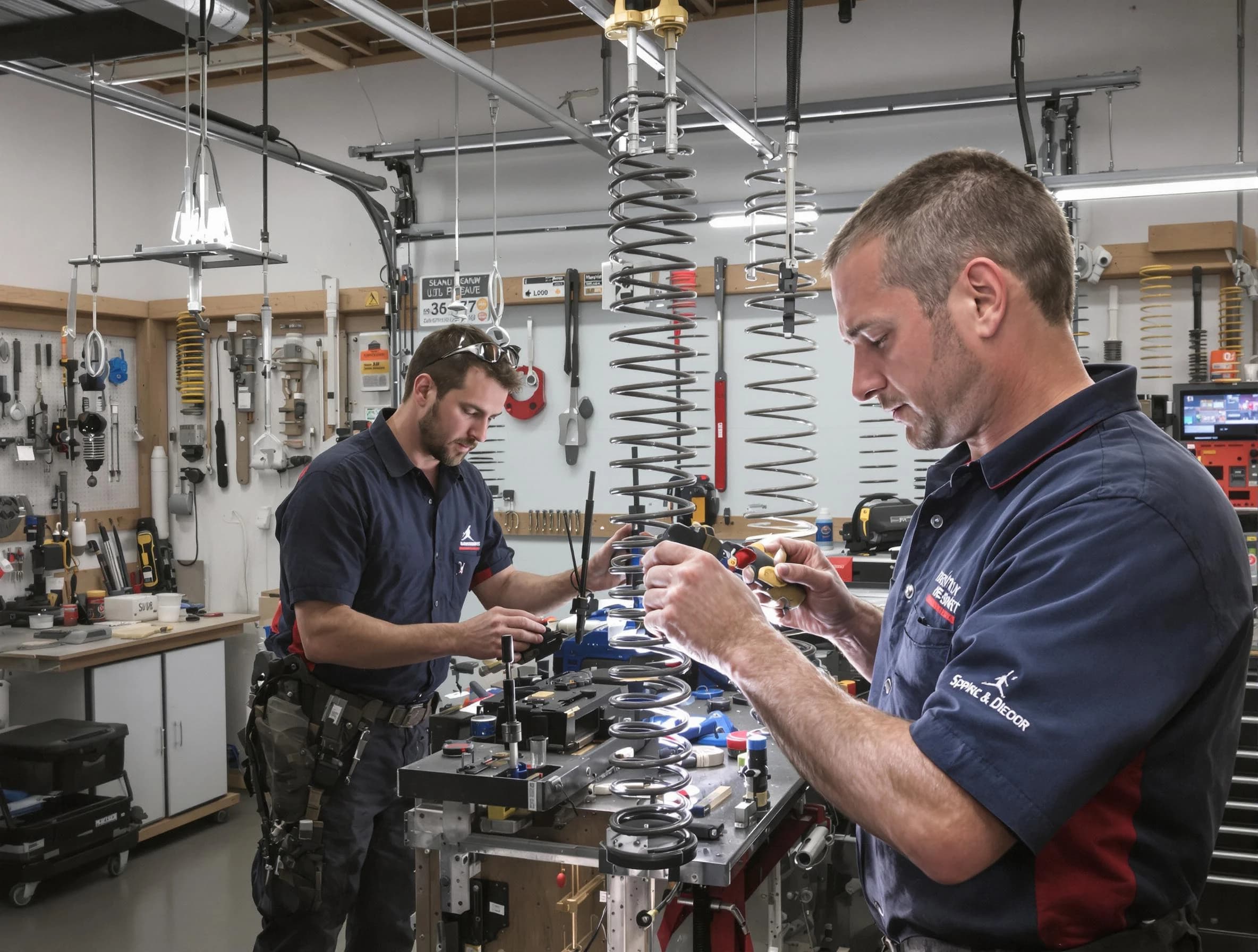 Garage door spring repair service by Nashua Garage Door Repair in Nashua