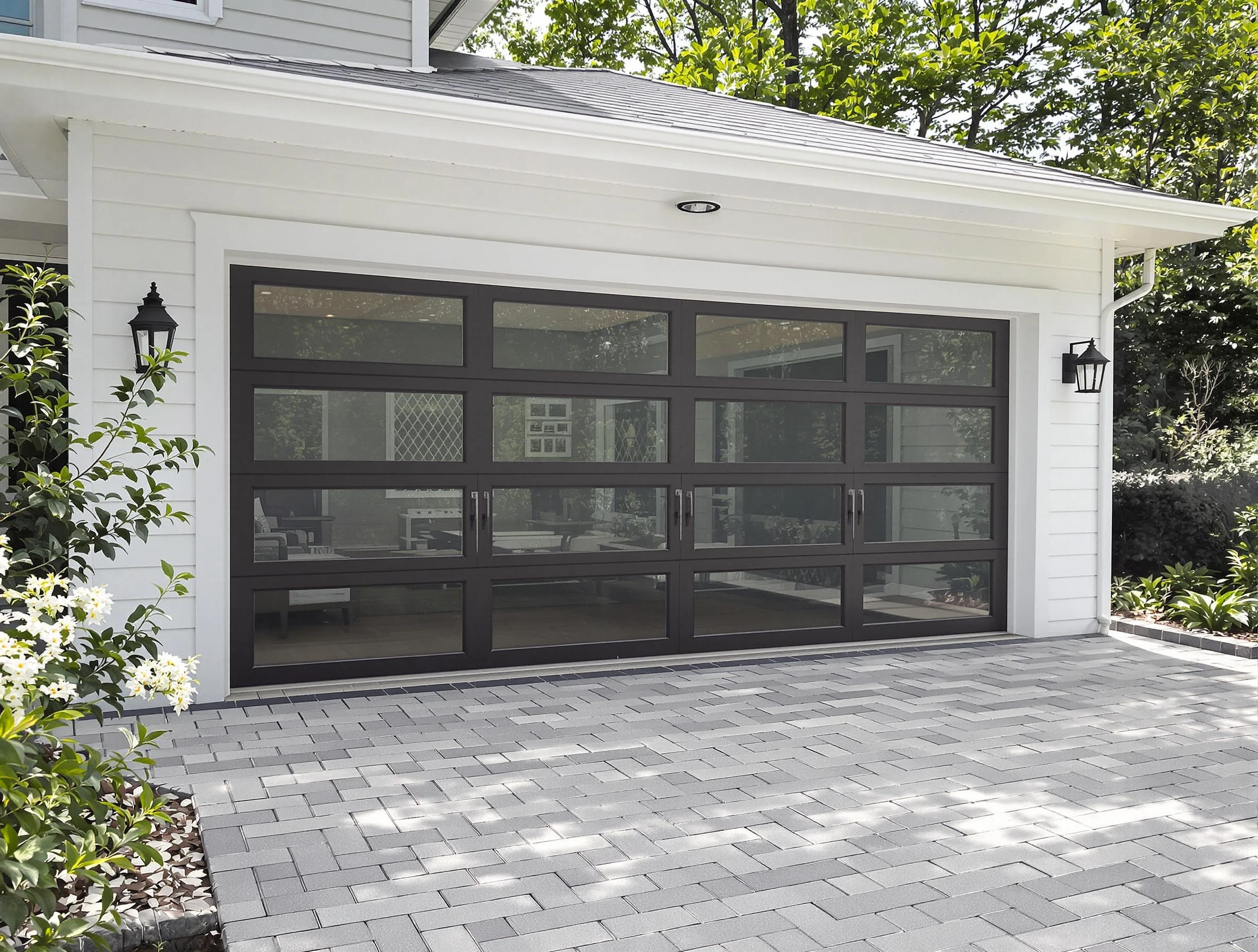 Nashua Garage Door Repair design specialist presenting custom garage door options to Nashua homeowner