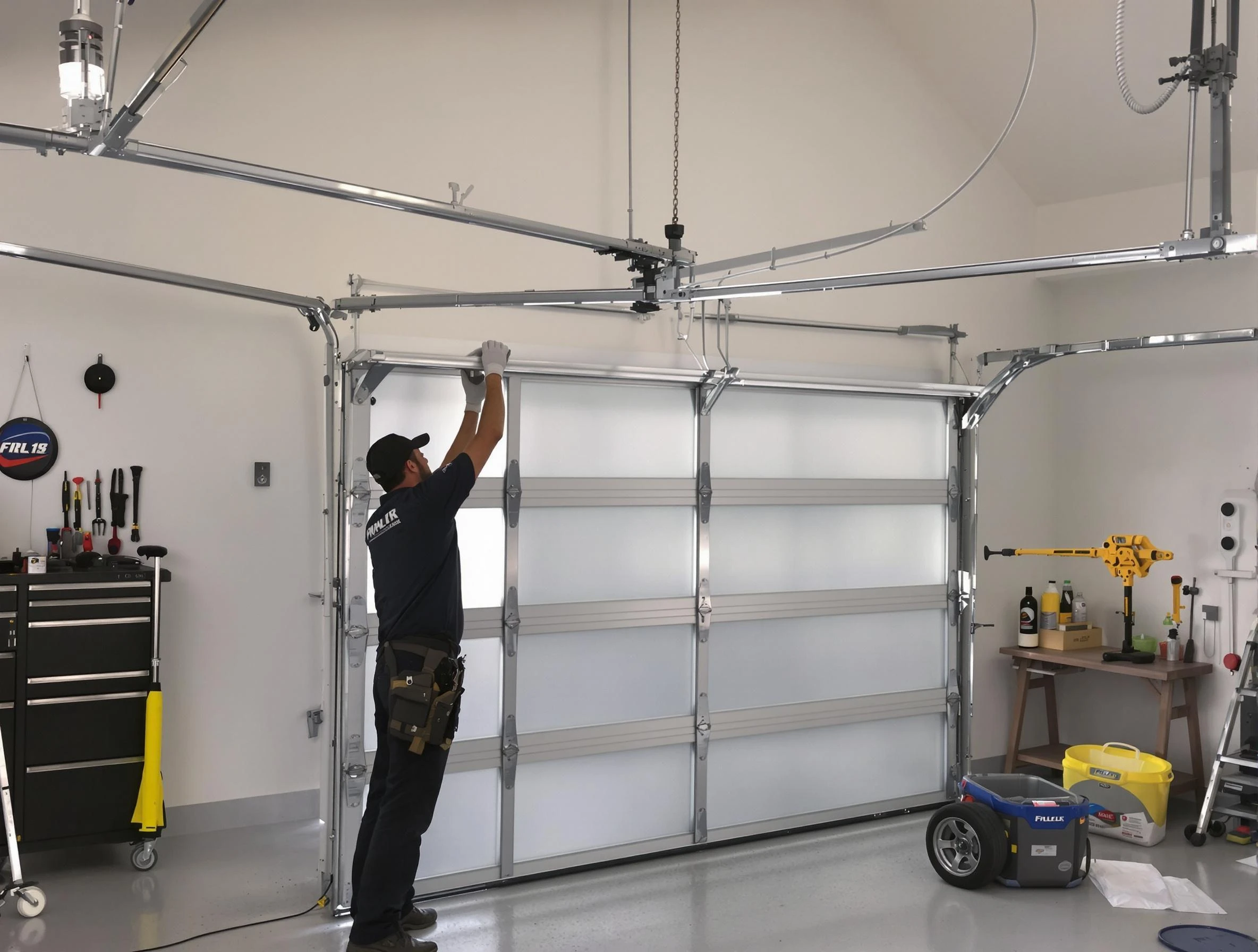 Nashua Garage Door Repair certified team performing precision garage door installation in Nashua