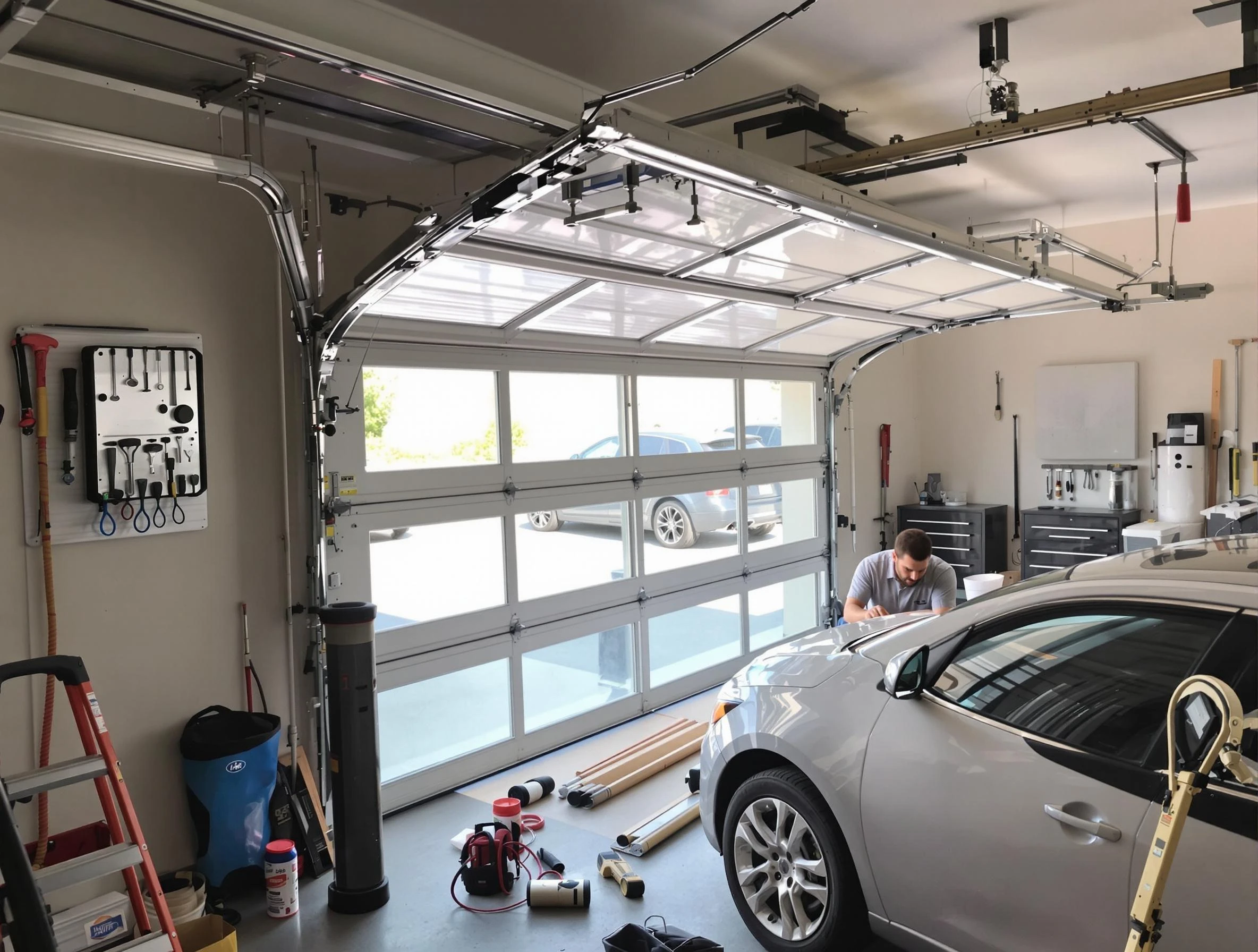 Garage door noise reduction service by Nashua Garage Door Repair in Nashua